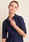 Kikkie Blouse Technical Jersey | Indigo