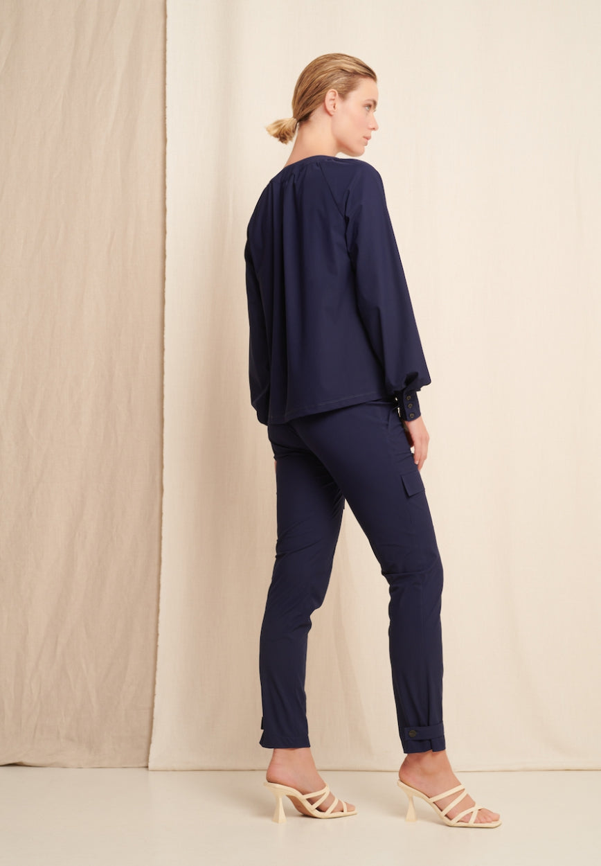Wia Blouse Technical Jersey | Indigo