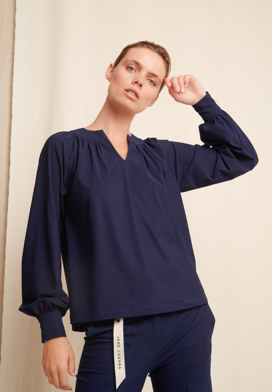 Wia Blouse Technical Jersey | Indigo