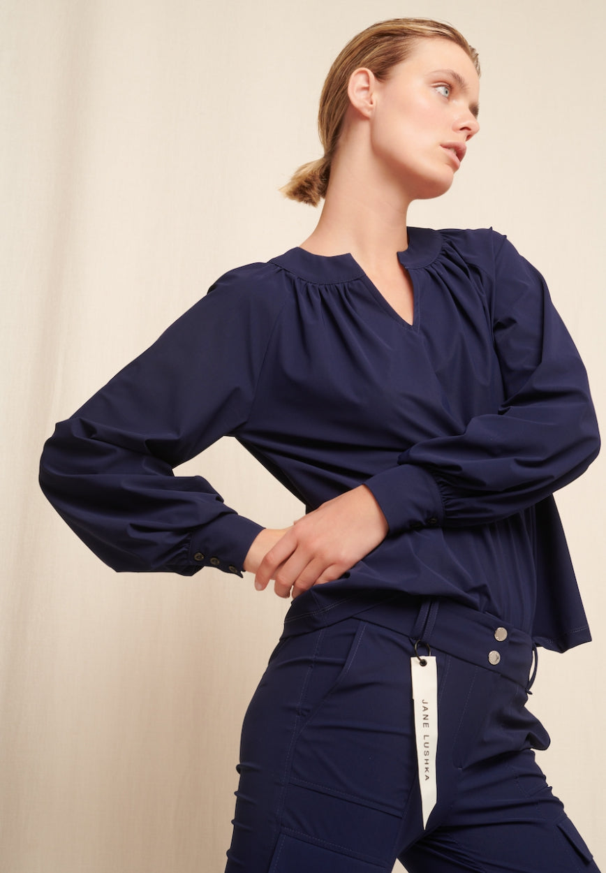 Wia Blouse Technical Jersey | Indigo