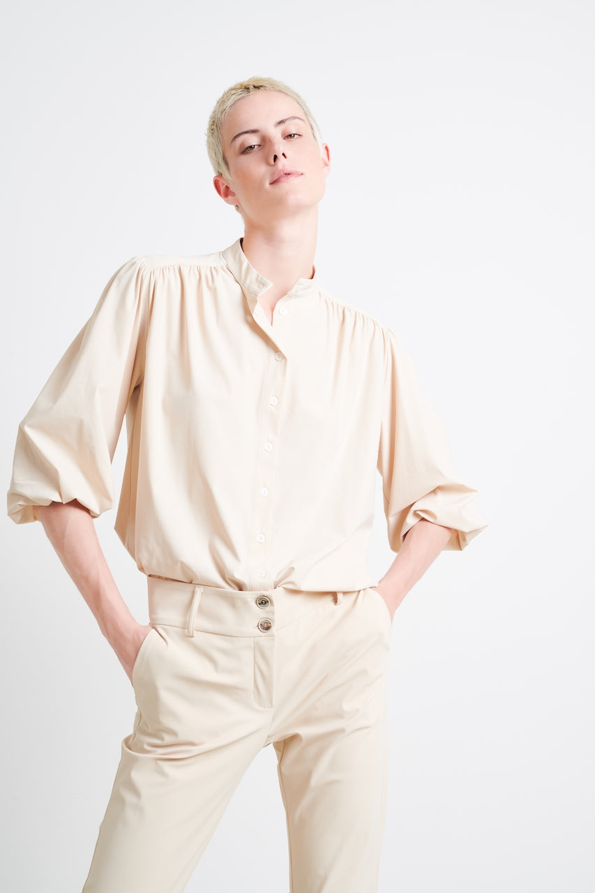 Nora Blouse Technical Jersey | Beige