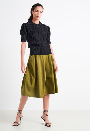 Skirt Karina Technical Jersey | Oliva green