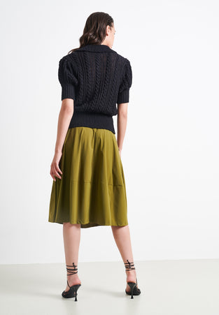 Skirt Karina Technical Jersey | Oliva green