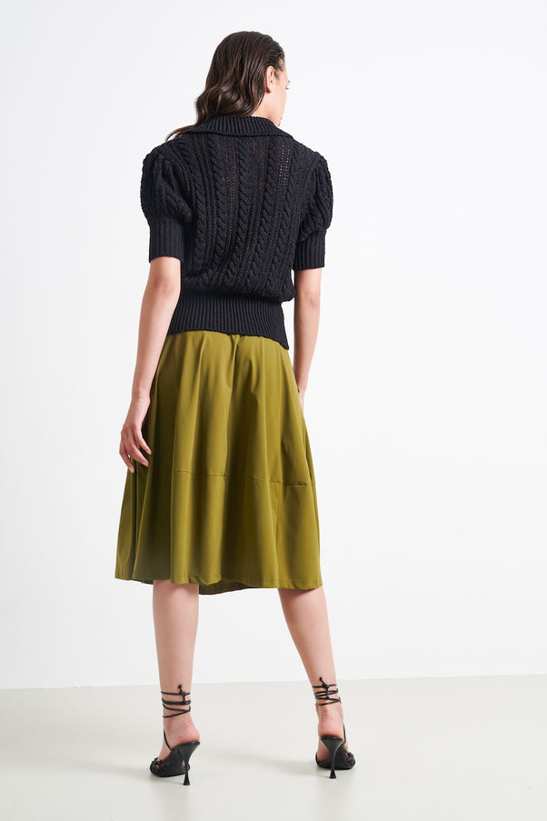 Skirt Karina Technical Jersey | Oliva green