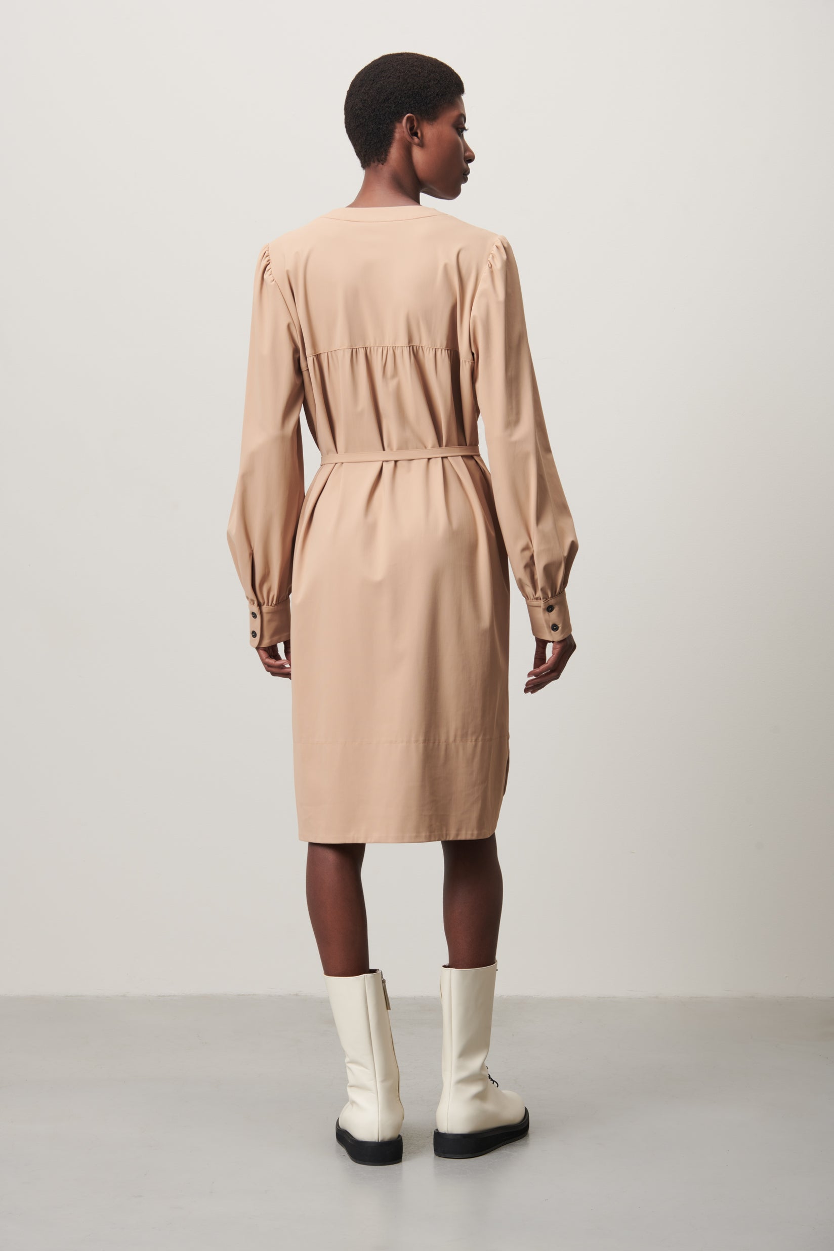 Lizette Dress Technical Jersey | Beige