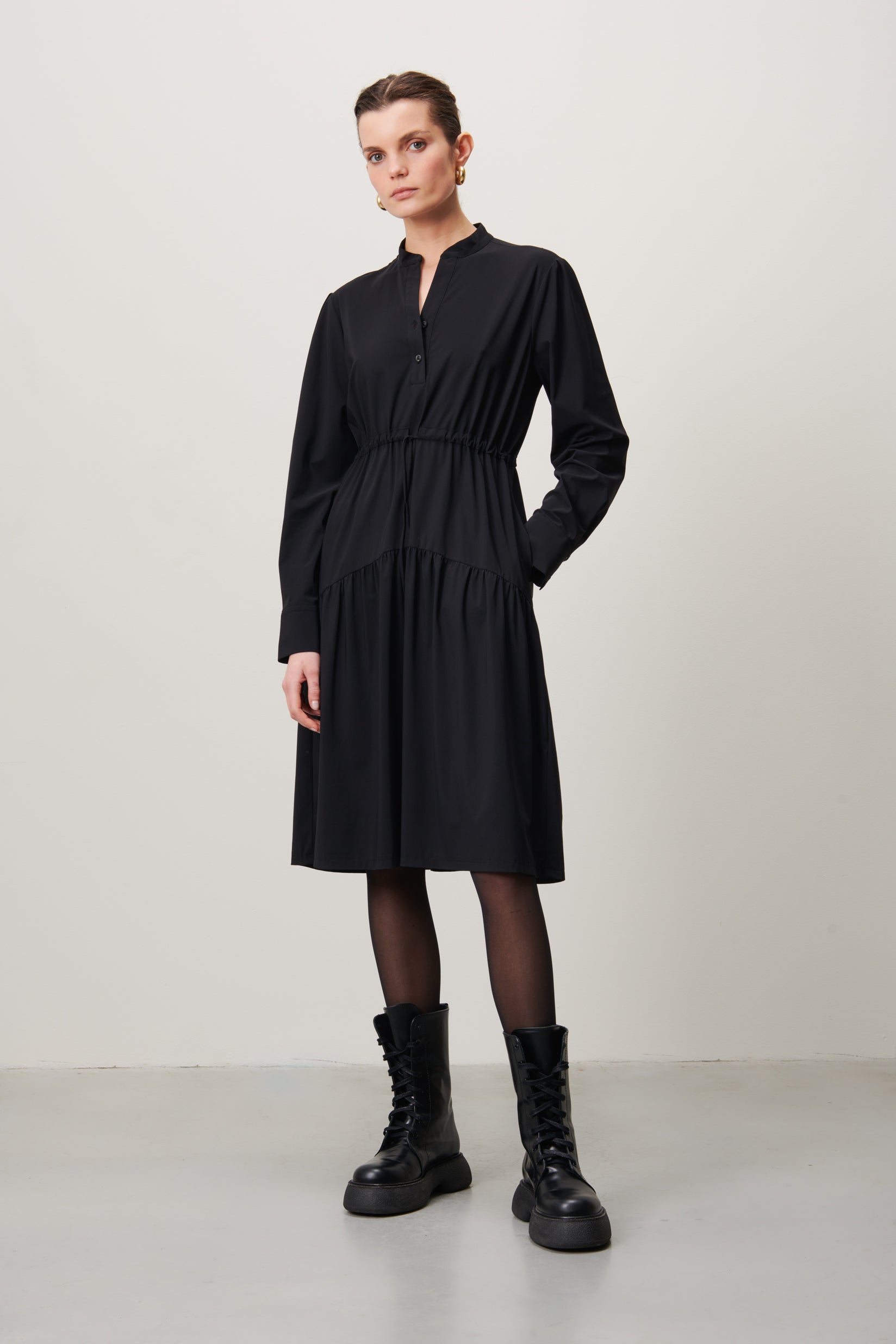 Lina Dress Technical Jersey | Black