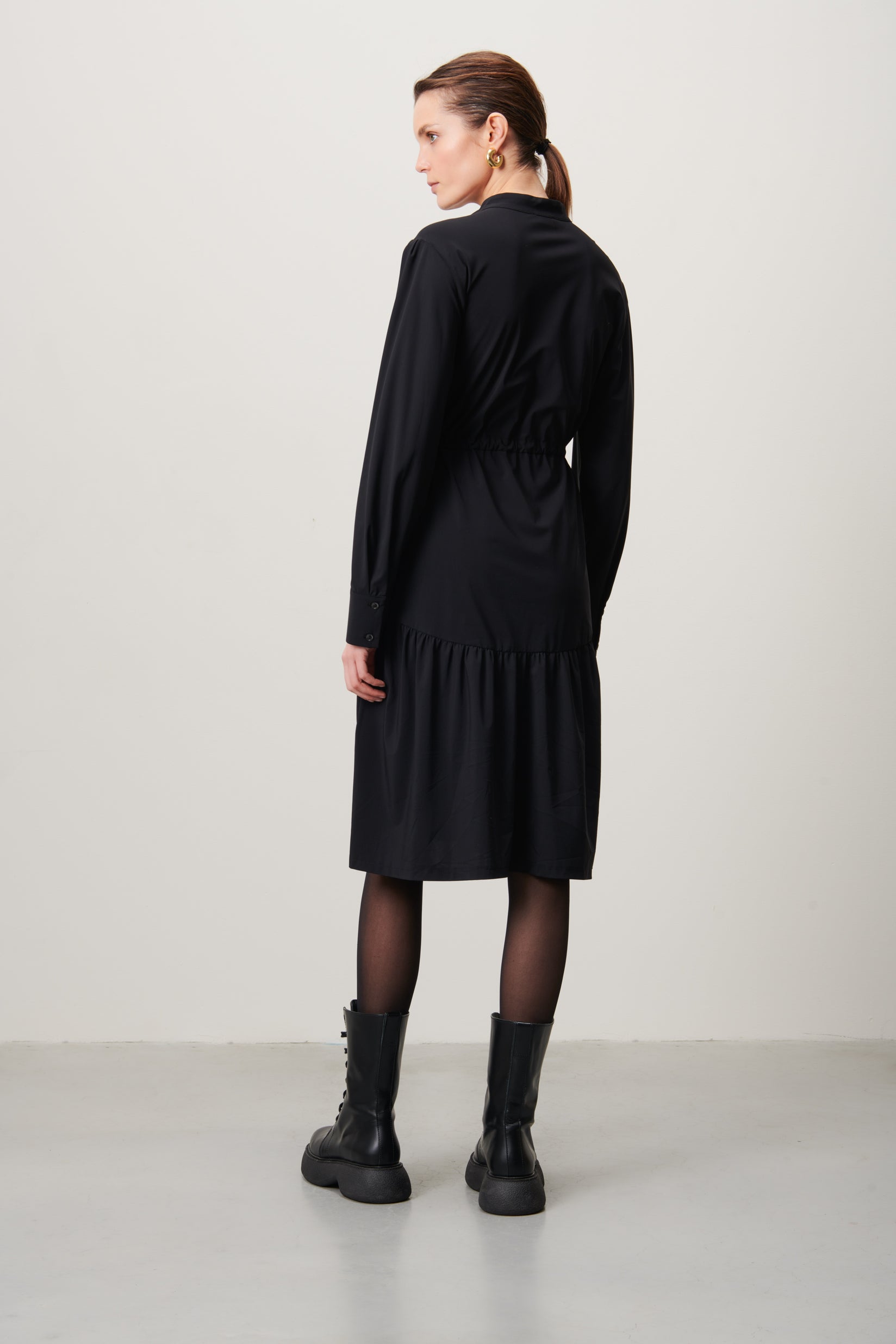 Lina Dress Technical Jersey | Black
