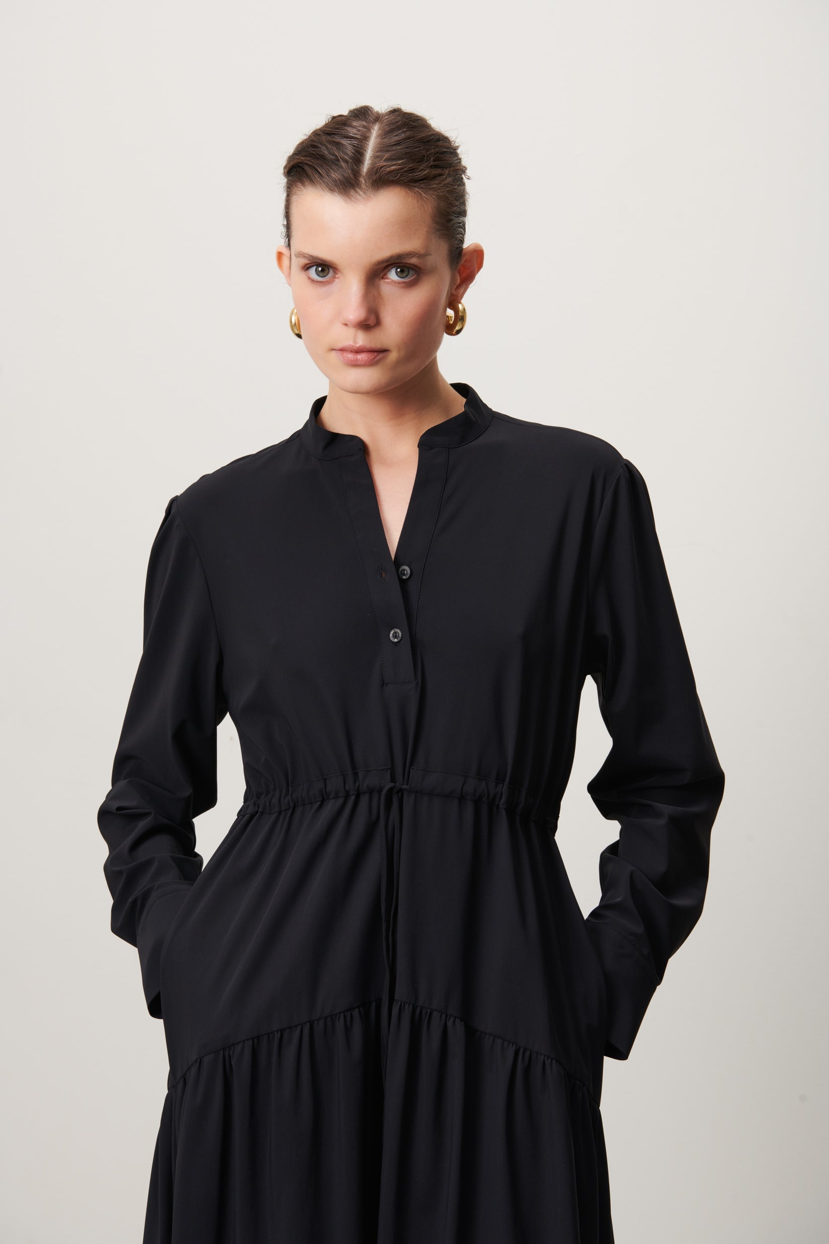 Lina Dress Technical Jersey | Black