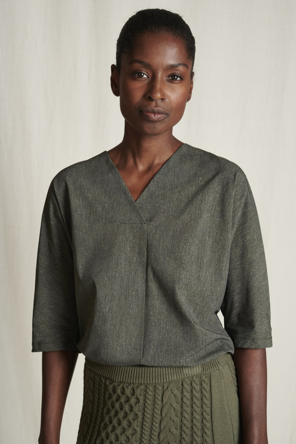 Top Veda Technical Jersey | Green Melange