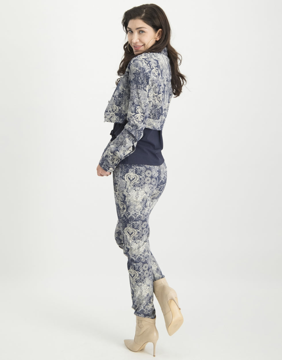 Joan Cropped Jacket Baroque | Blue