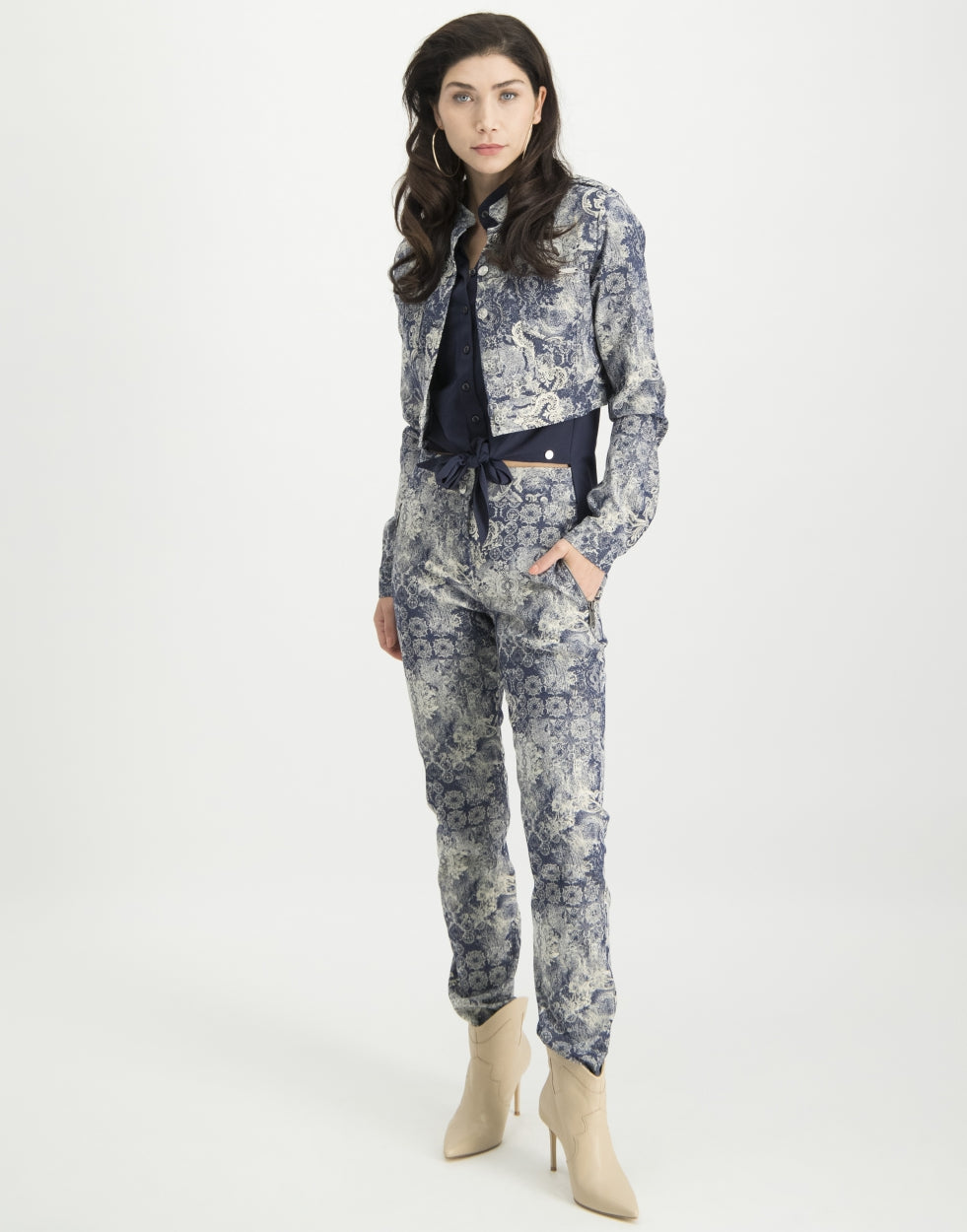 Joan Cropped Jacket Baroque | Blue