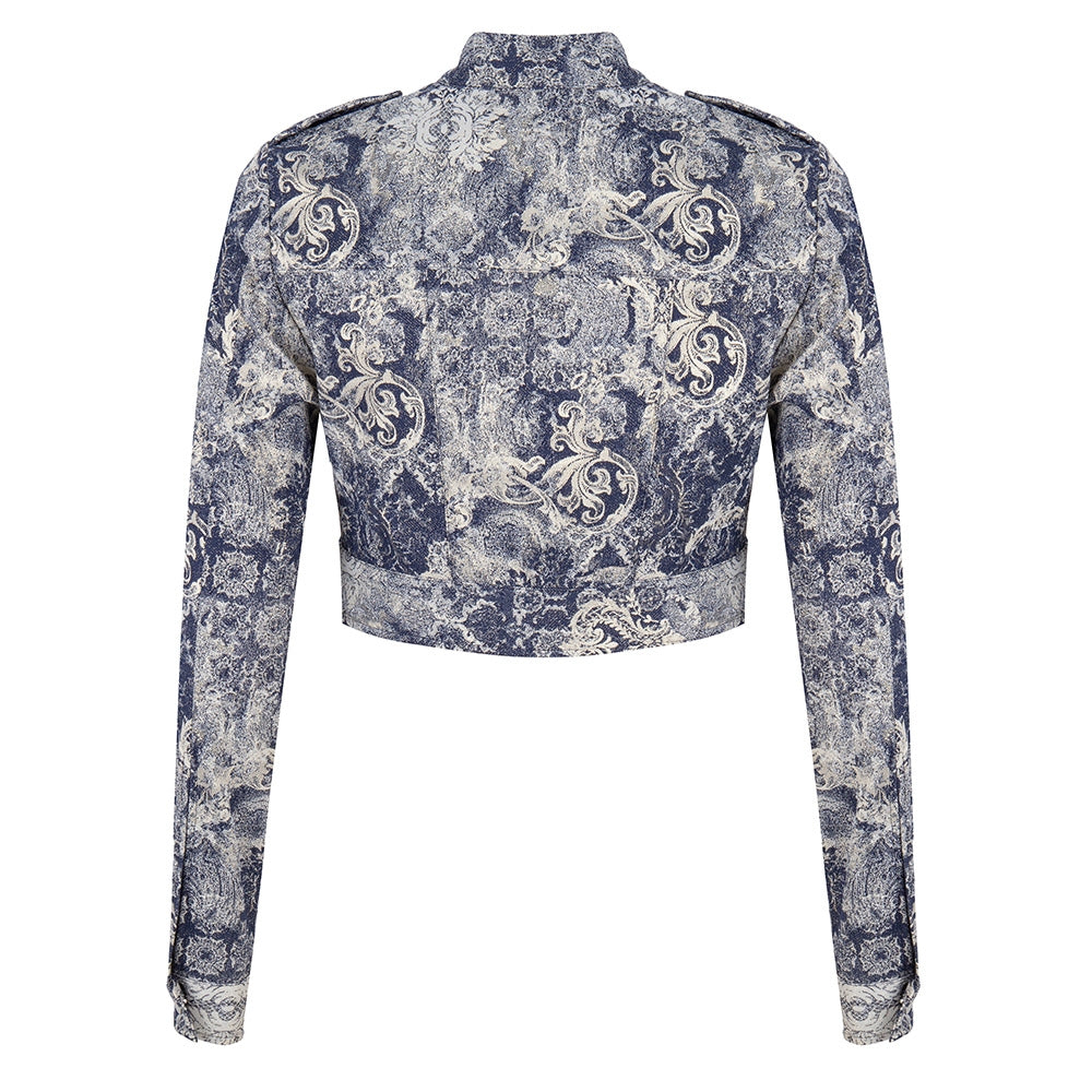 Joan Cropped Jacket Baroque | Blue