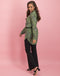 Dewi Long Blouse Animal | Green