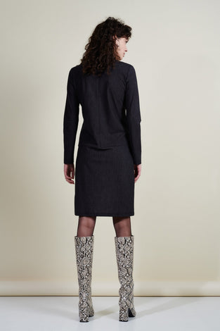 Dress Harper/W Technical Jersey | Black Denim