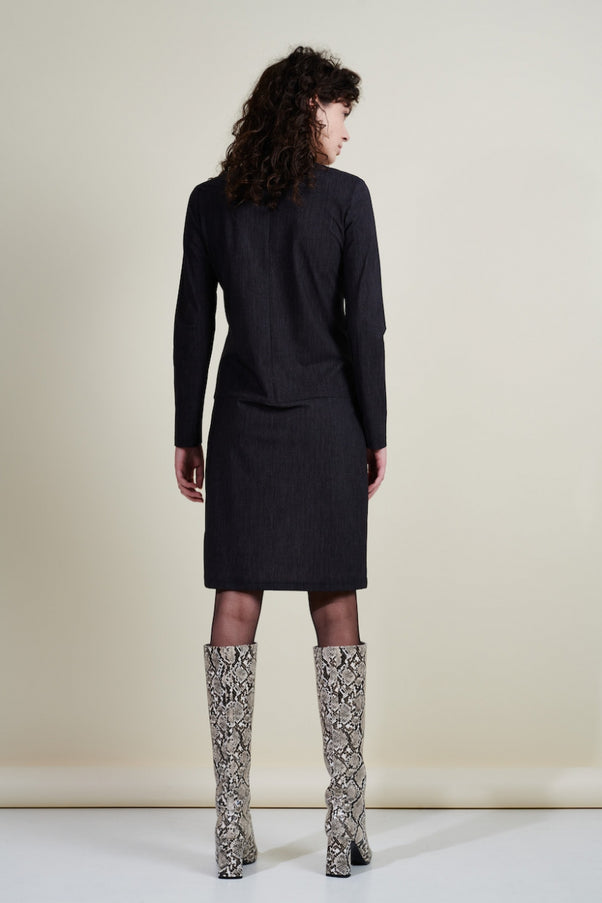 Dress Harper/W Technical Jersey | Black Denim