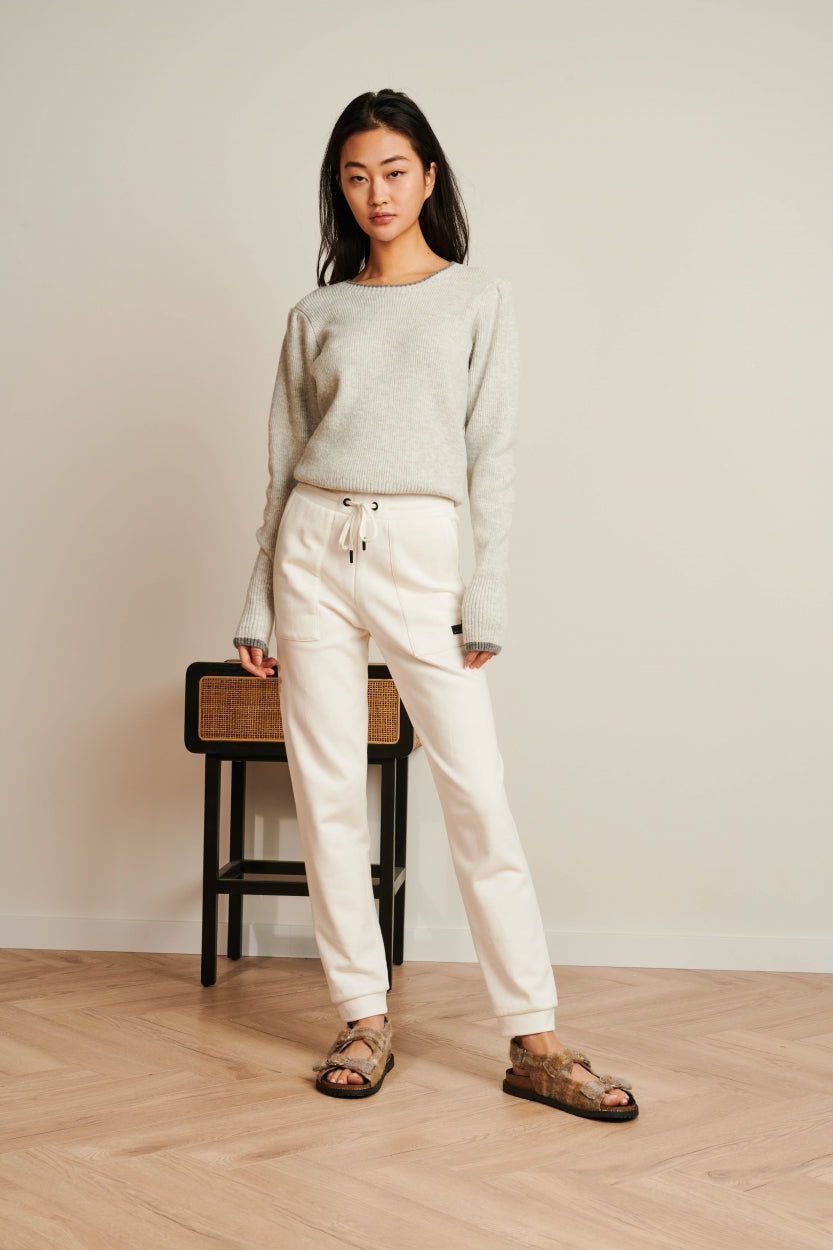 Jogger Logo Organic Cotton | Off White