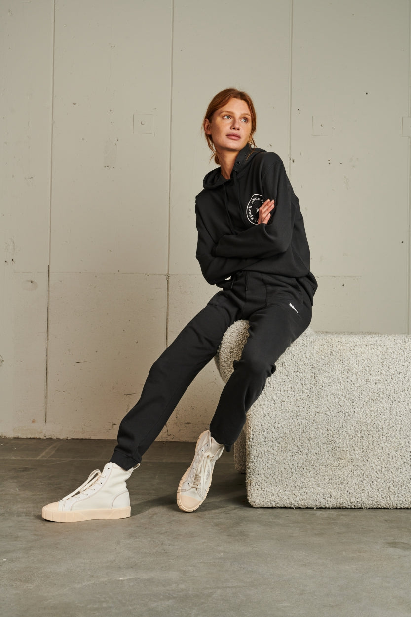 Soft Hoodie Vintage Organic Cotton | Old black
