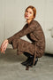 Dress Kelly Long Technical Jersey | Animal brown
