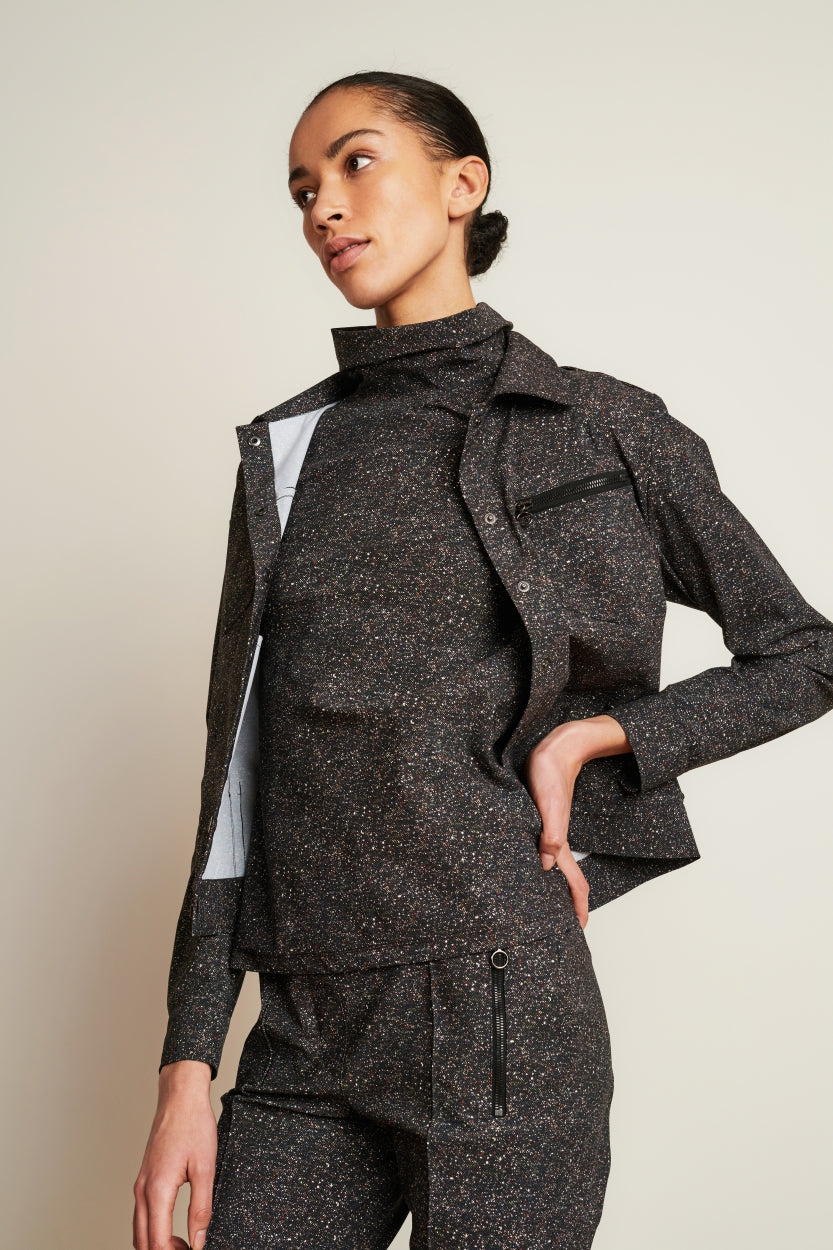 Jacket Riva Technical Jersey | Black Melange