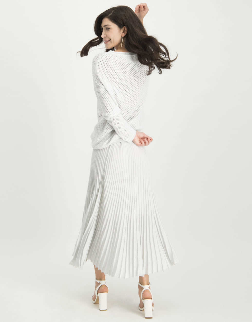 Elyse Perforated Sweater | Off White