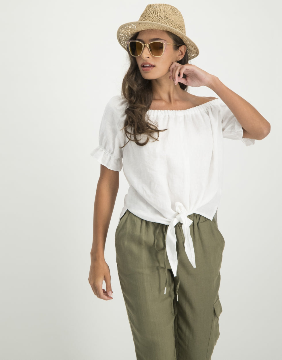 Nicole Knotted Top | White