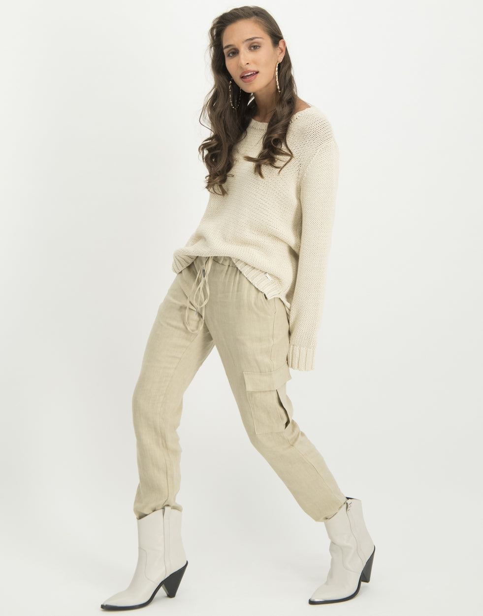 Georgie Cargo Pants | Ecru