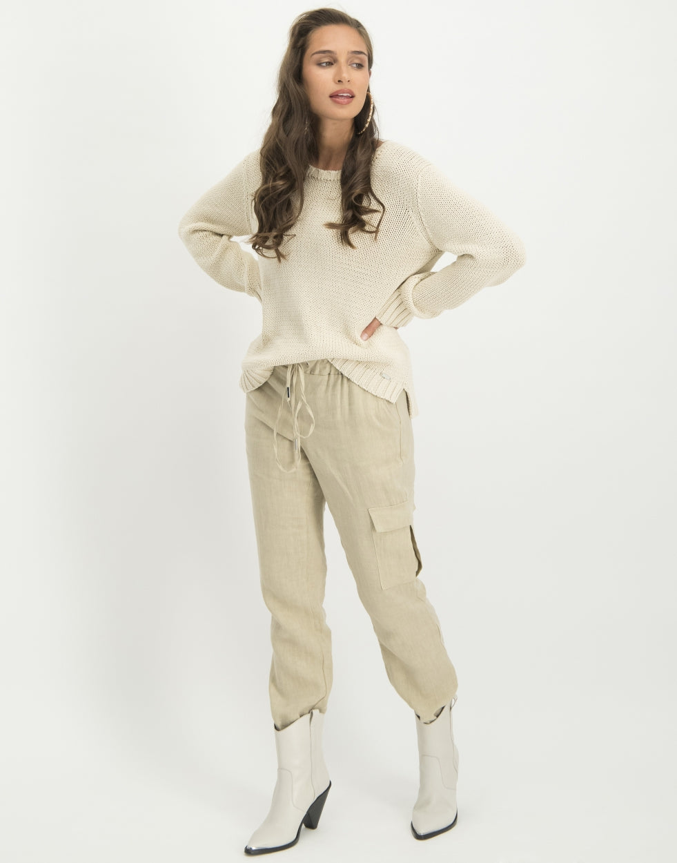 Georgie Cargo Pants | Ecru