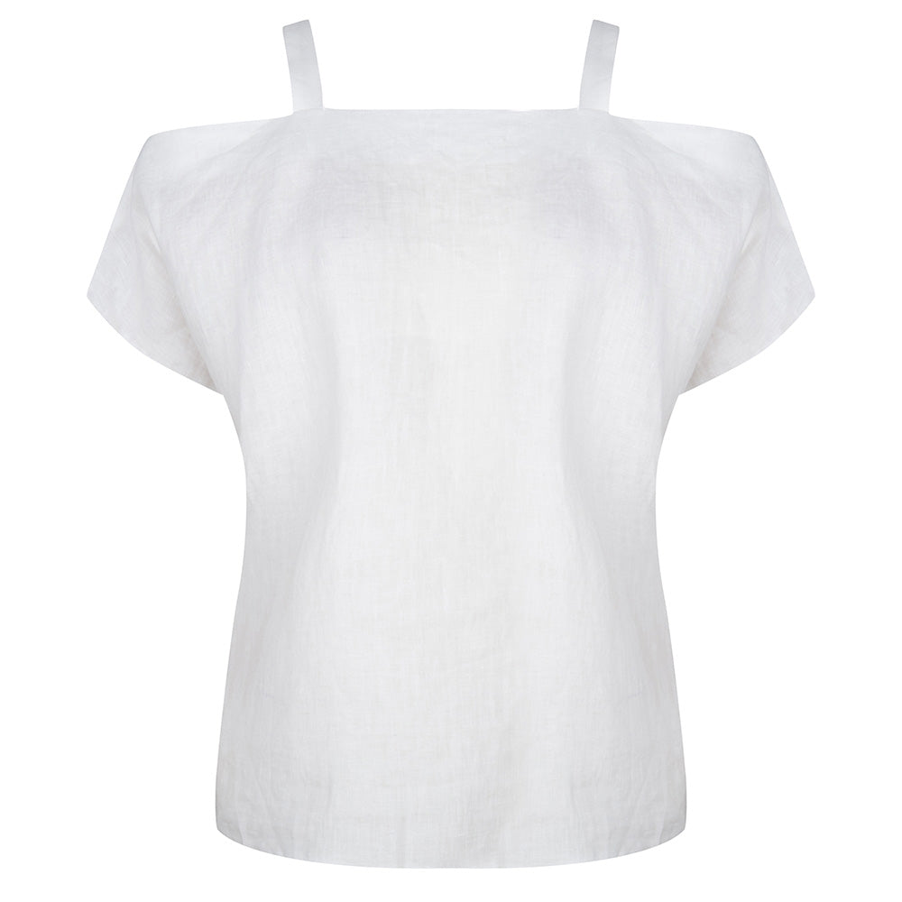 Florence Cold Shoulder Top | White