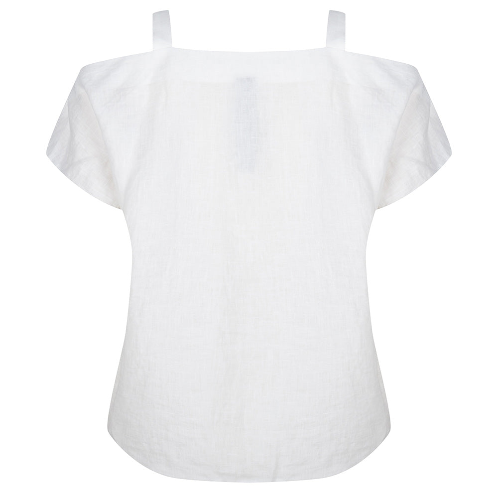 Florence Cold Shoulder Top | White