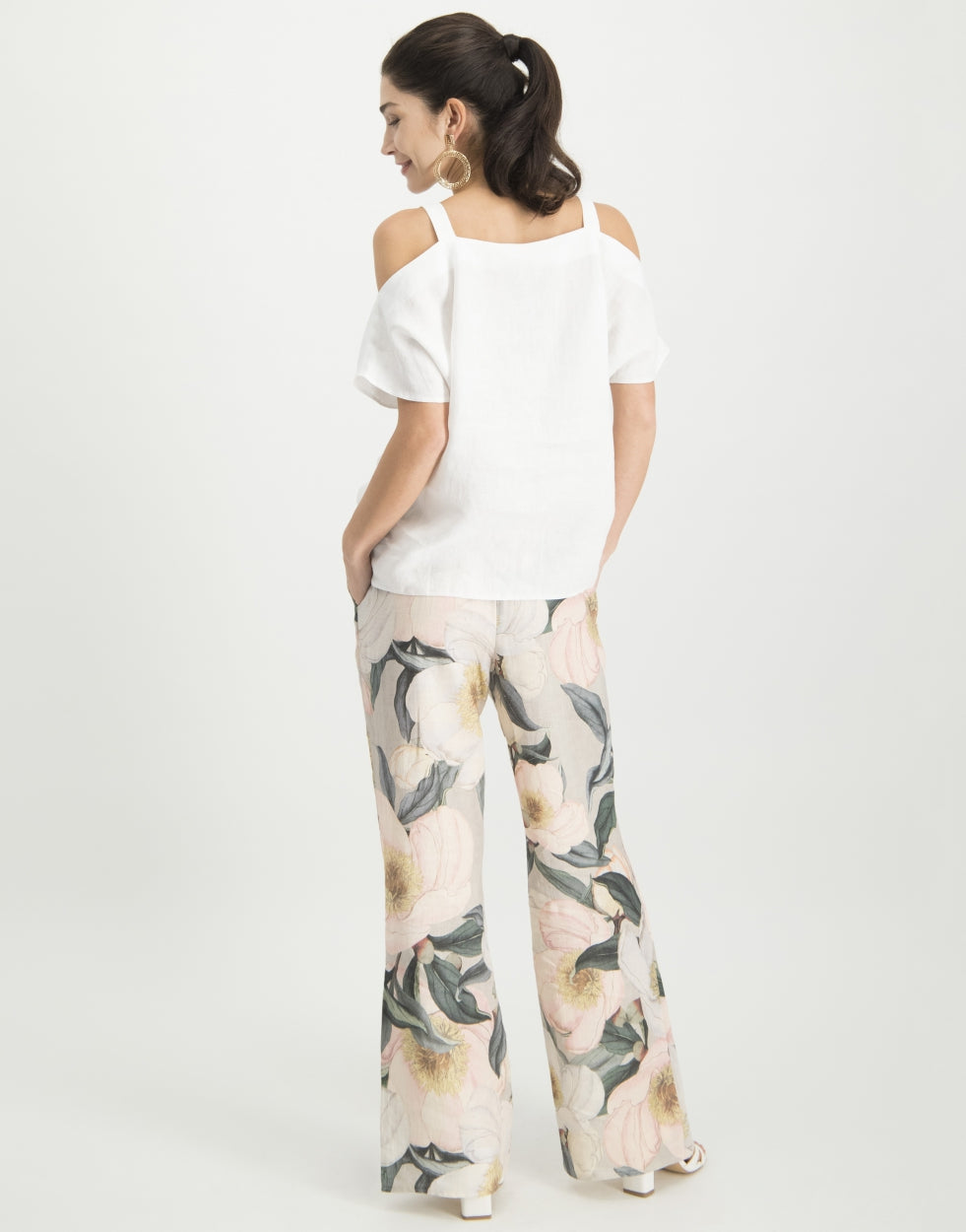 Florence Cold Shoulder Top | White