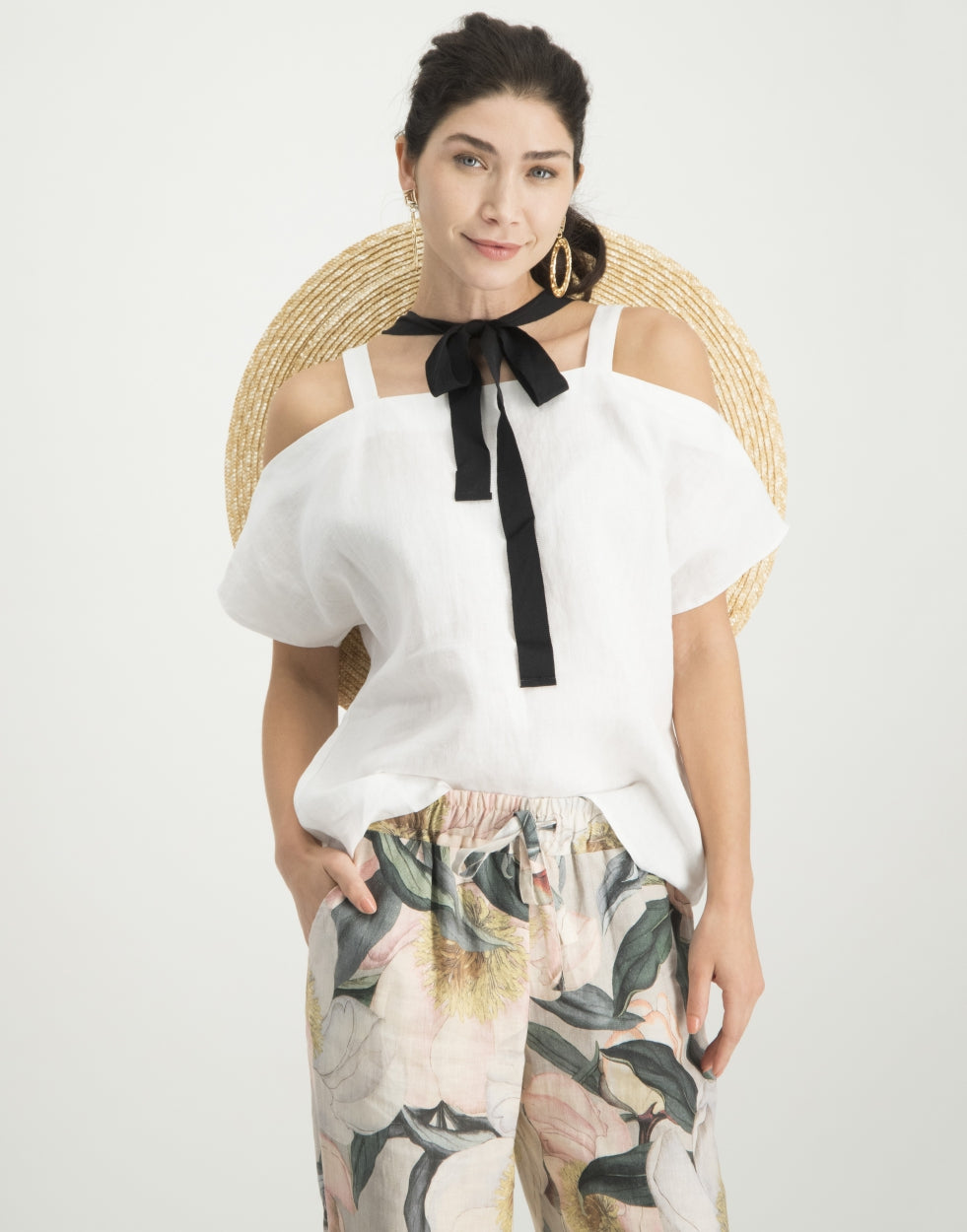 Florence Cold Shoulder Top | White