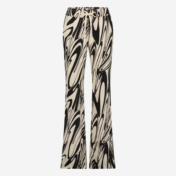 Carola Pants Eco Viscose | Black Beige