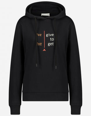 Hoodie Sweat ForgiveOrganic Cotton | Black