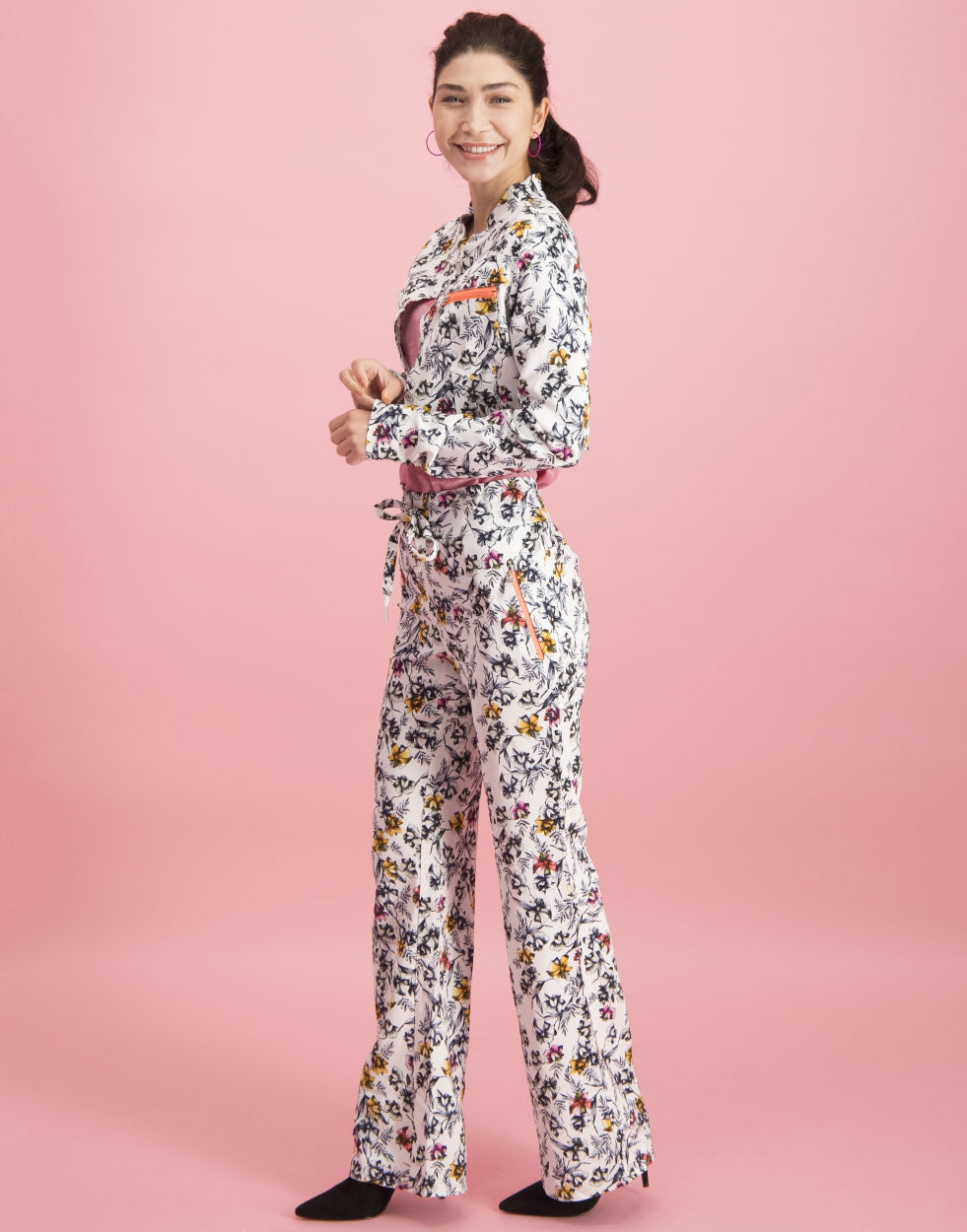 Joan Cropped Jacket Bloom | White