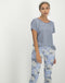 Hope Short Sleeve Top | Blue Melange