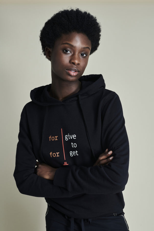 Hoodie Sweat ForgiveOrganic Cotton | Black