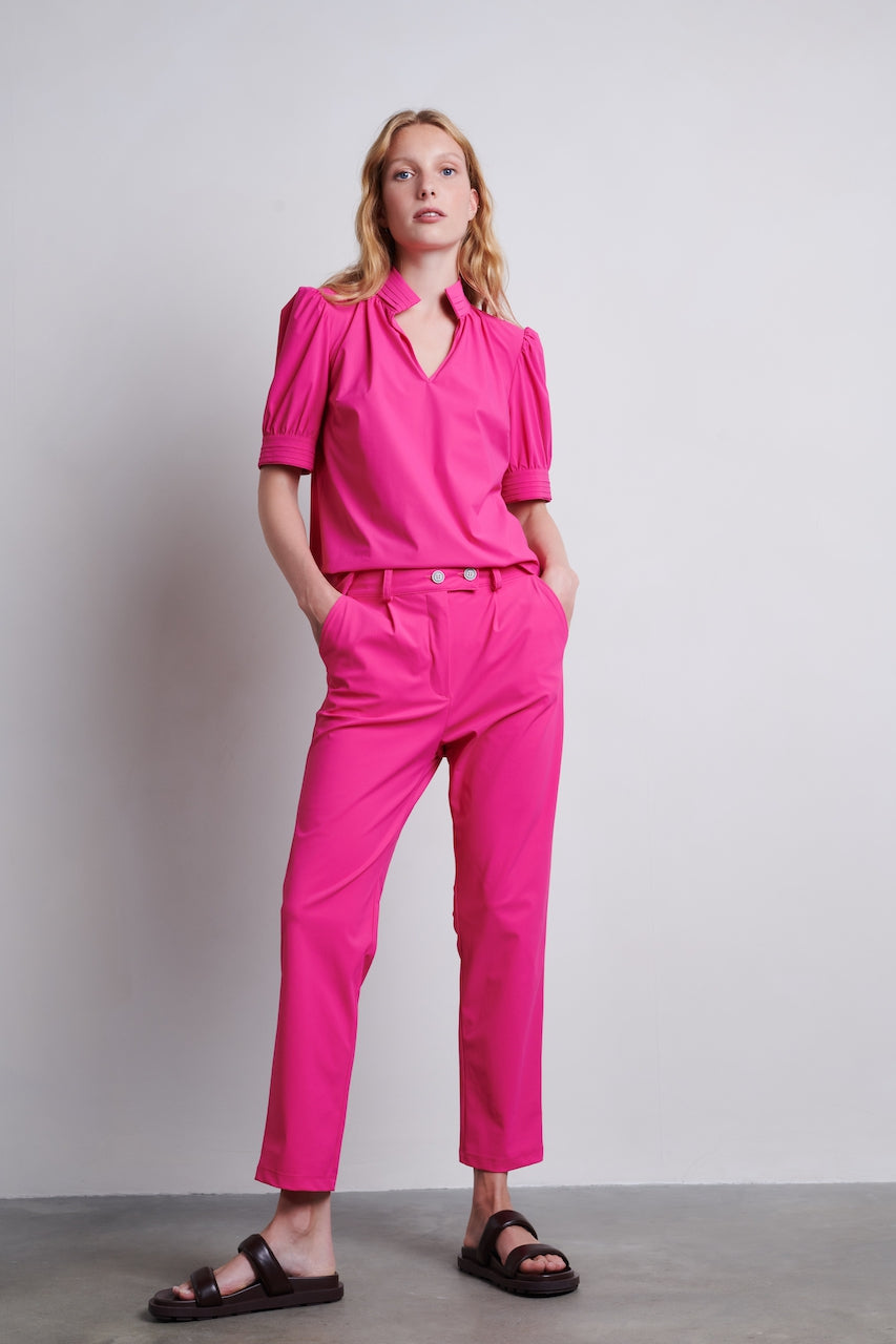 Irma Blouse Technical Jersey | Cyclamen