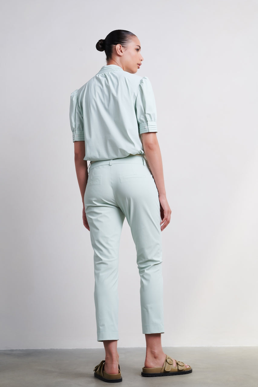 Irma Blouse Technical Jersey | Aqua