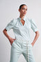 Irma Blouse Technical Jersey | Aqua