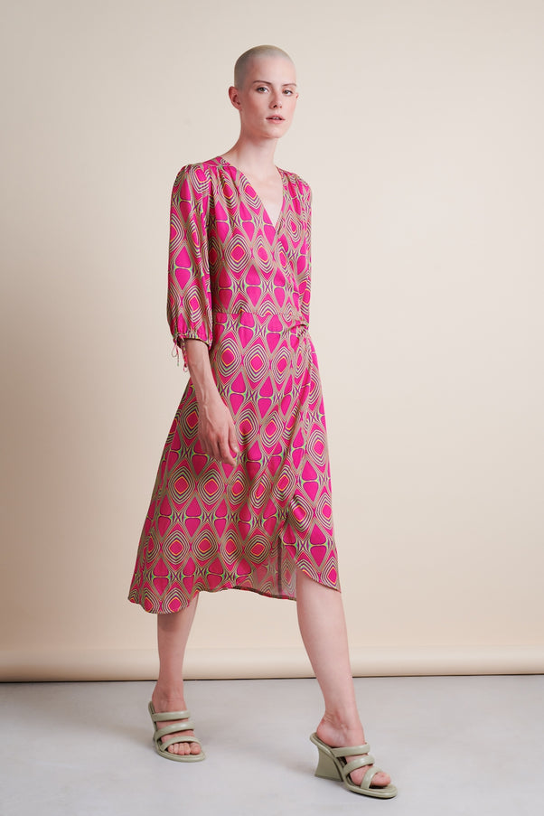 Colinda Dress Eco Viscose | Fuxia