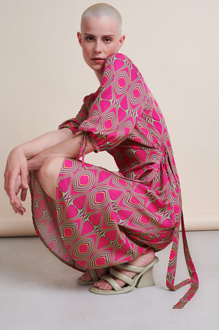 Colinda Dress Eco Viscose | Fuxia