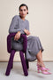 Jessica Dress Short Technical Jersey | Purple Melange