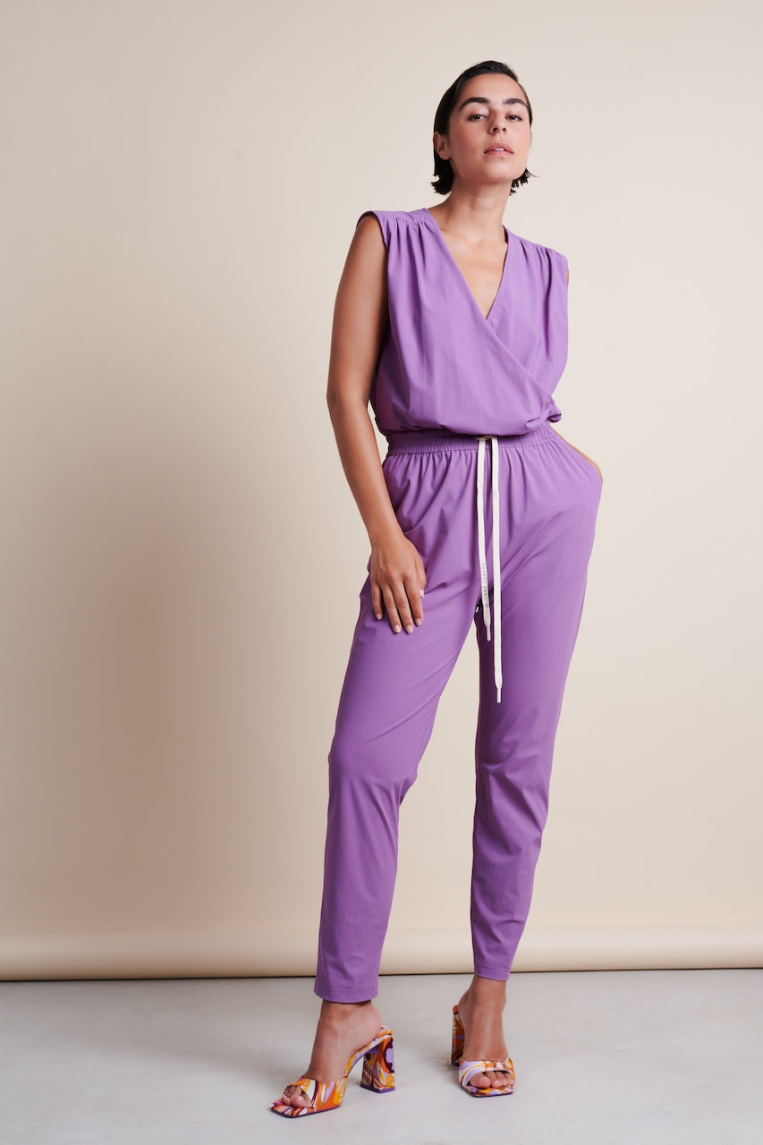 David Jumpsuit Technical Jersey Purple Jane Lushka