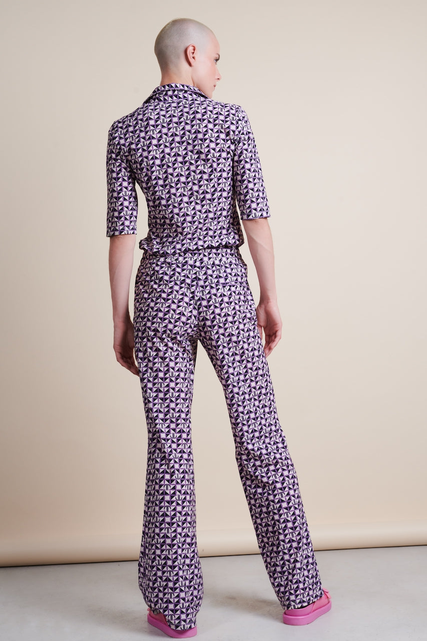 Kikkie Blouse Technical Jersey | Light Purple