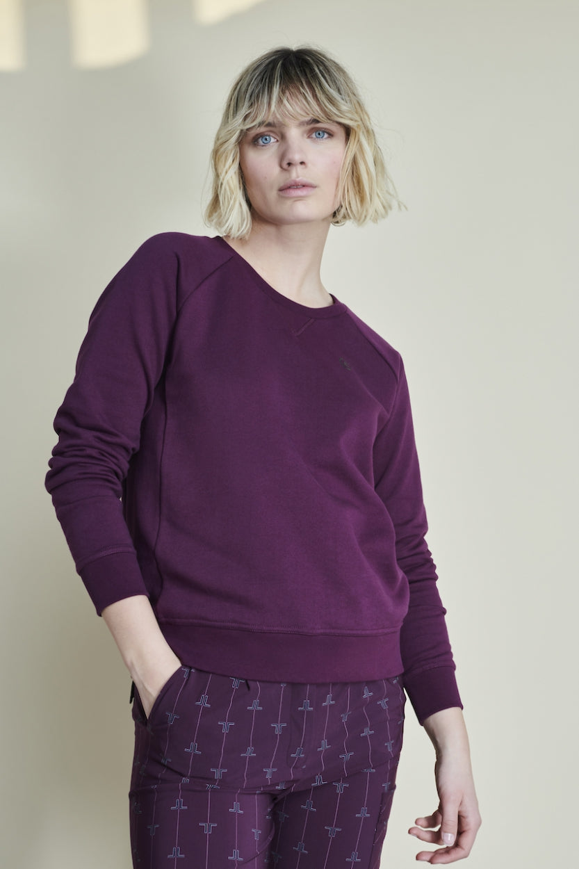 Soft Sweater Logo Organic Cotton | Deep Purple