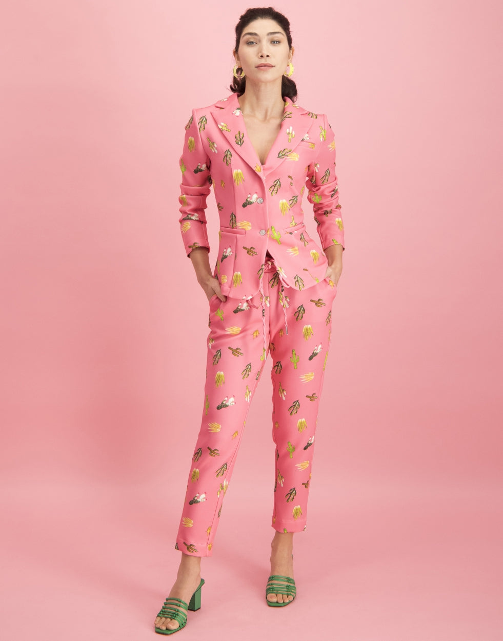 Eva Easy To Wear Blazer Tropical | Coral