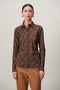 Kikkie Blouse Technical Jersey | Brown