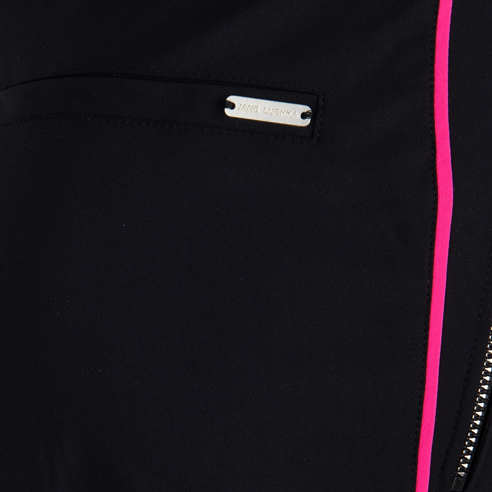 Khloe Drawstring Pants | Black/Fuxia