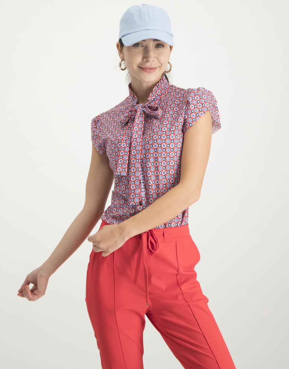 Lilli Asymmetrical Pants | Red