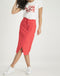Edie Drawstring Skirt | Red